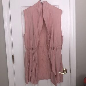 Light pink tank top cardigan